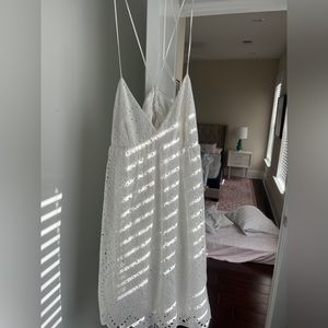 Eyelet white dress